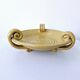 Vintage fruit bowl basket ocher ceramic art deco style
