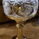 Large brass lamp with its crystal dome electricity redone in the 70s 50x22 cm