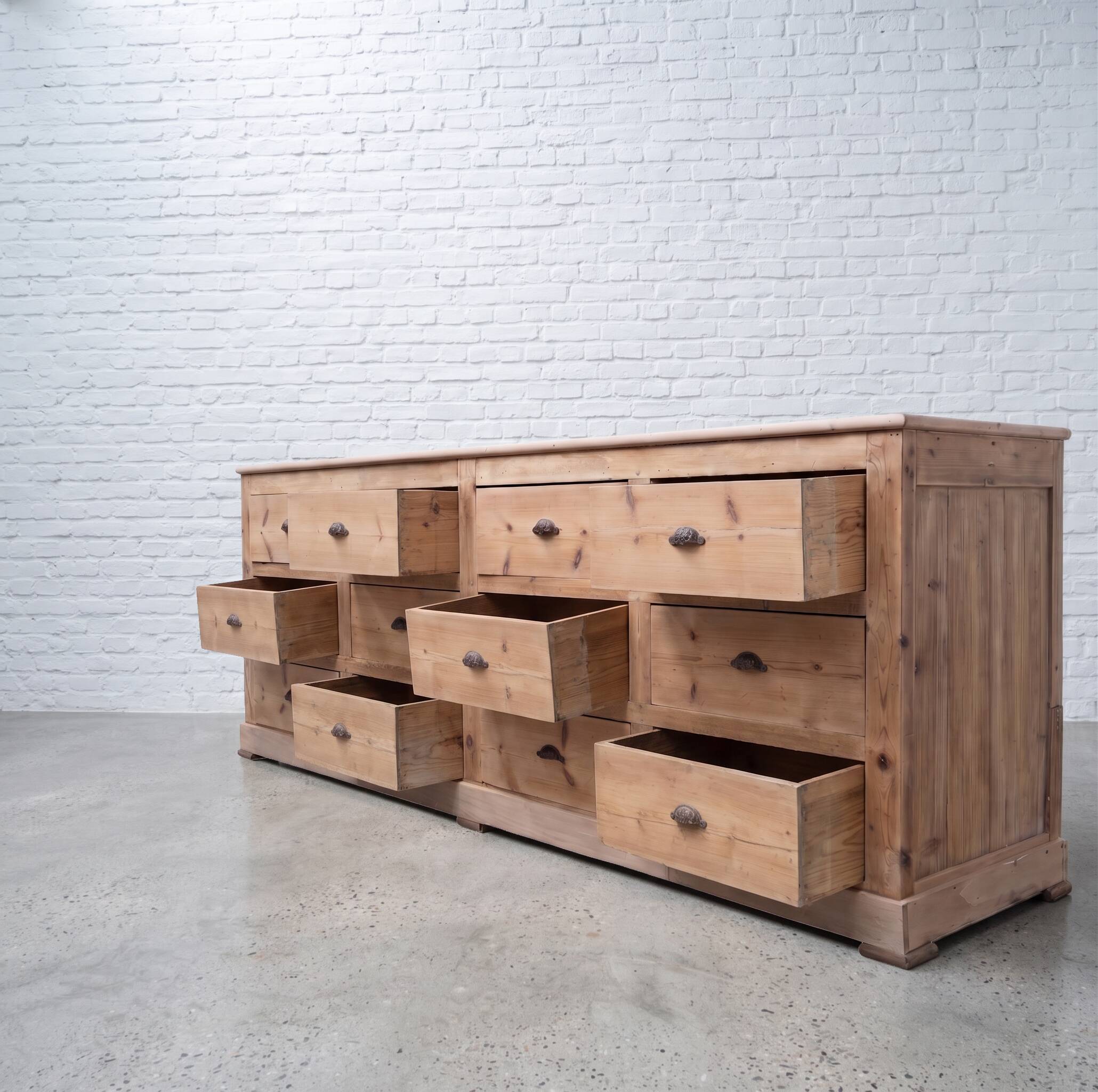 Antique commercial drawer unit from the early 20th century.