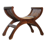 Wooden curule chair and canning