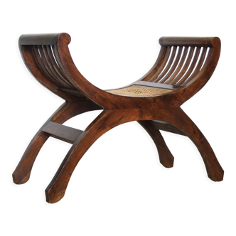 Wooden curule chair and canning