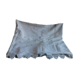 Drape in fine cotton canvas, white, MO monogram