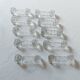 Set of 10 antique twisted moulded glass knife rests – Art Deco style