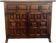 Tuscany-style sideboard or credenza in carved walnut with 2 drawers.
