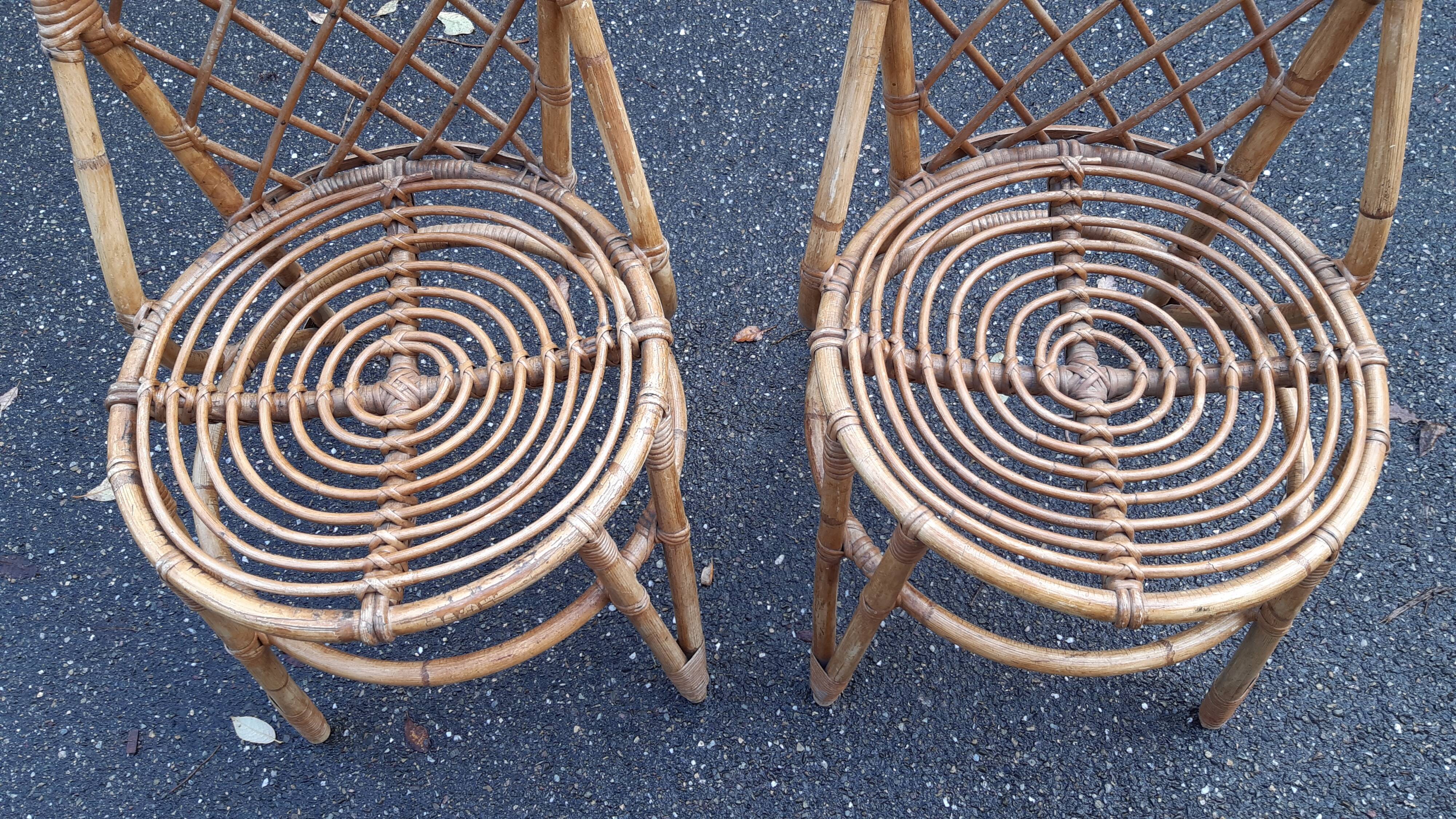 Pair of rattan chairs