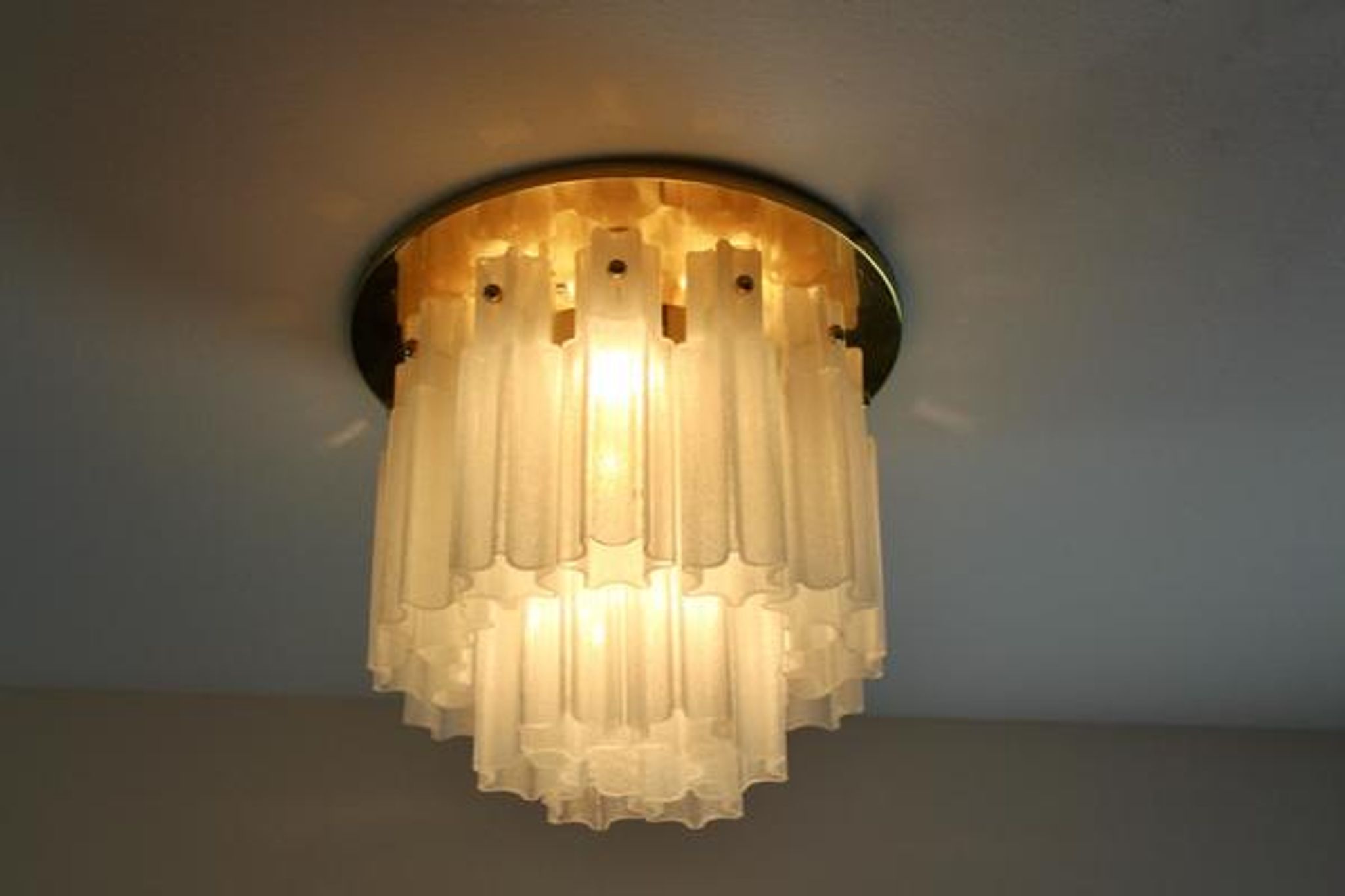 Star recessed plastered plastered in brass and frosted glass Glash-tte Limburg