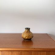 Fat Lava yellow ceramic vase from the 70s