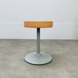 Orange tulip foot stool from the 80s, vintage