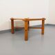 Vintage square coffee table in solid pine from the 70s and 80s.