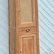 Small renovated cupboard: bonnetière / tall boy in raw solid wood.