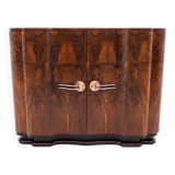 Commode Art Déco en noyer, Europe occidentale, milieu du XXe siècle.