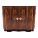 Art Deco walnut commode cabinet, Western Europe, mid-20th century.
