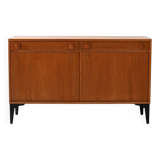 Vintage Scandinavian teak sideboard with black legs, 1950s/60s.