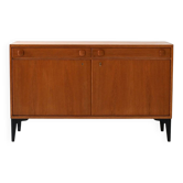 Vintage Scandinavian teak sideboard with black legs, 1950s/60s.