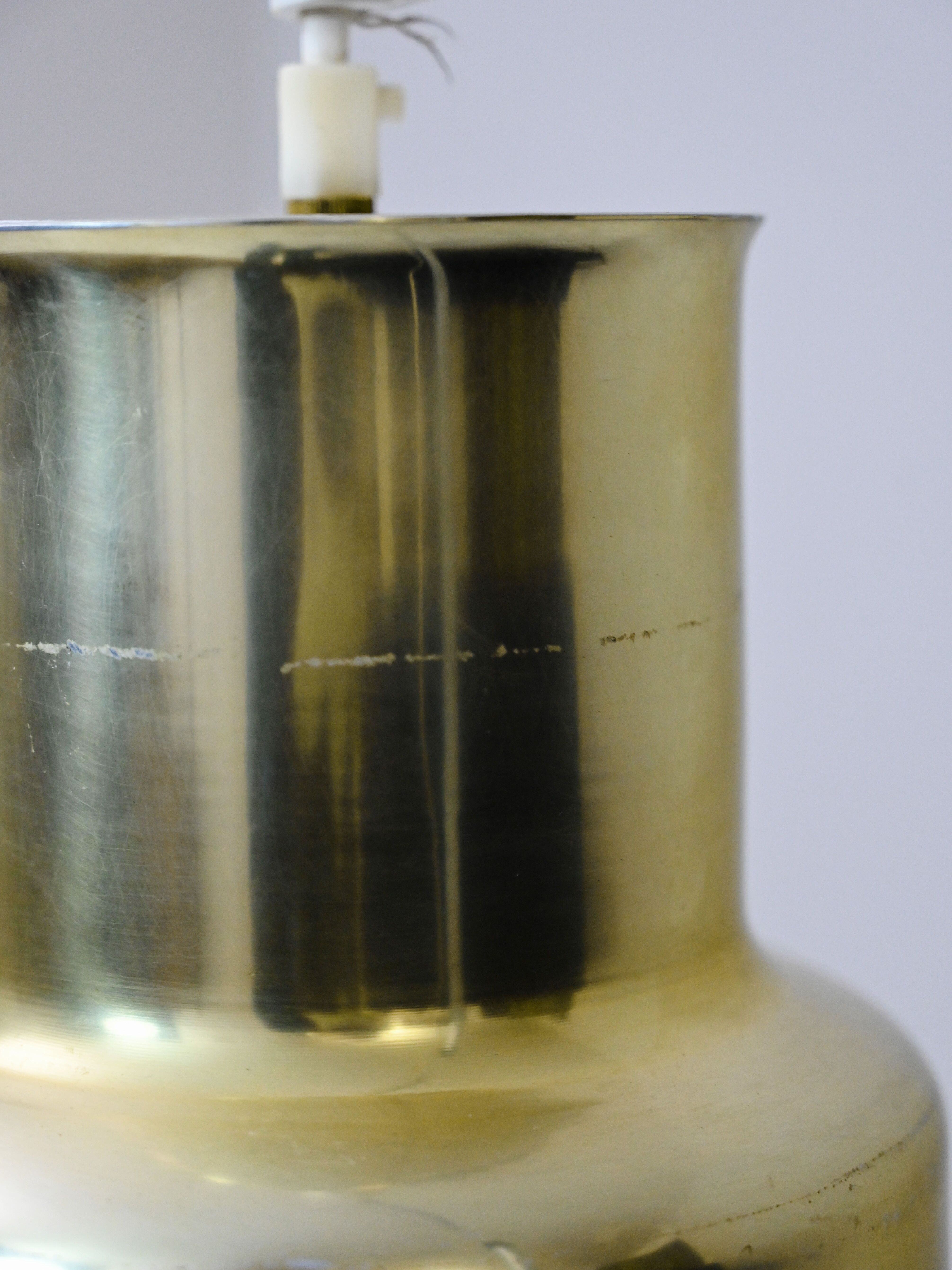 Pair of vintage gold pendant lights