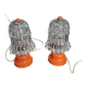 Paire de Lampes Champignon Orange Vintage 70's