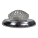 Plafonnier vintage, bague chromée et abat-jour en verre bullé