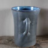 Blue grey mug artisan pottery