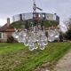 4 Suspensions Vintage Chrome et Pampilles