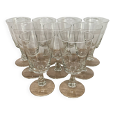 Set de 9 verres à vin blanc