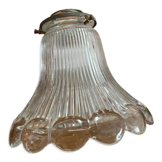 Vintage holophane glass tulip.