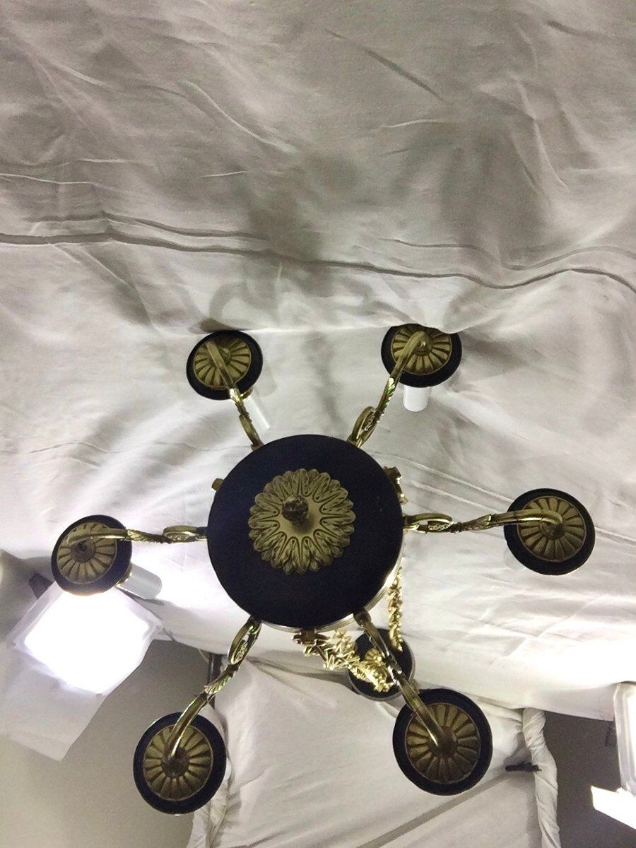 Empire chandelier with 6 lights
