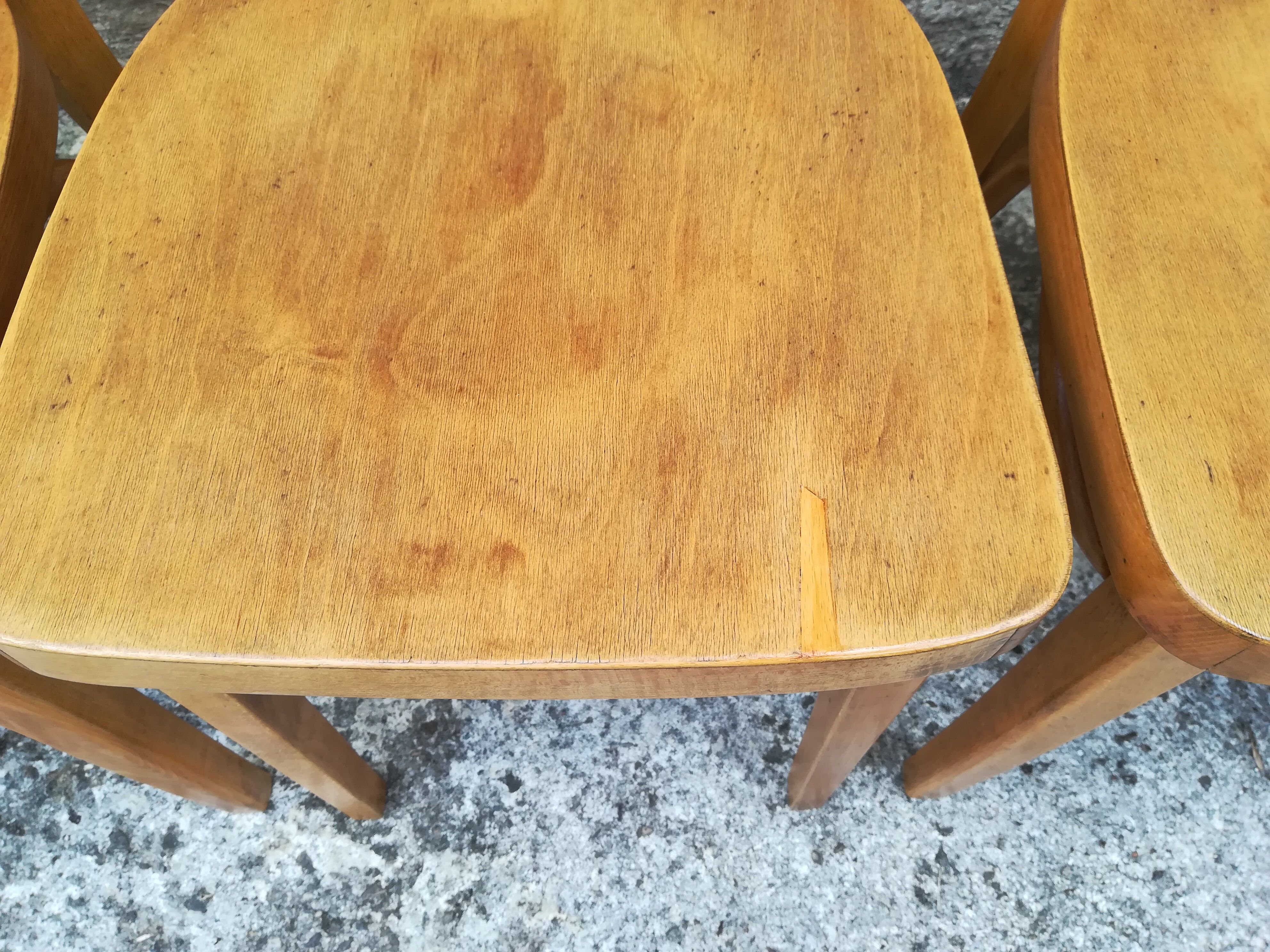 12 refinished bistro chairs