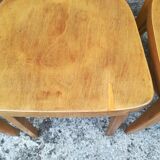 12 varnished bistro chairs