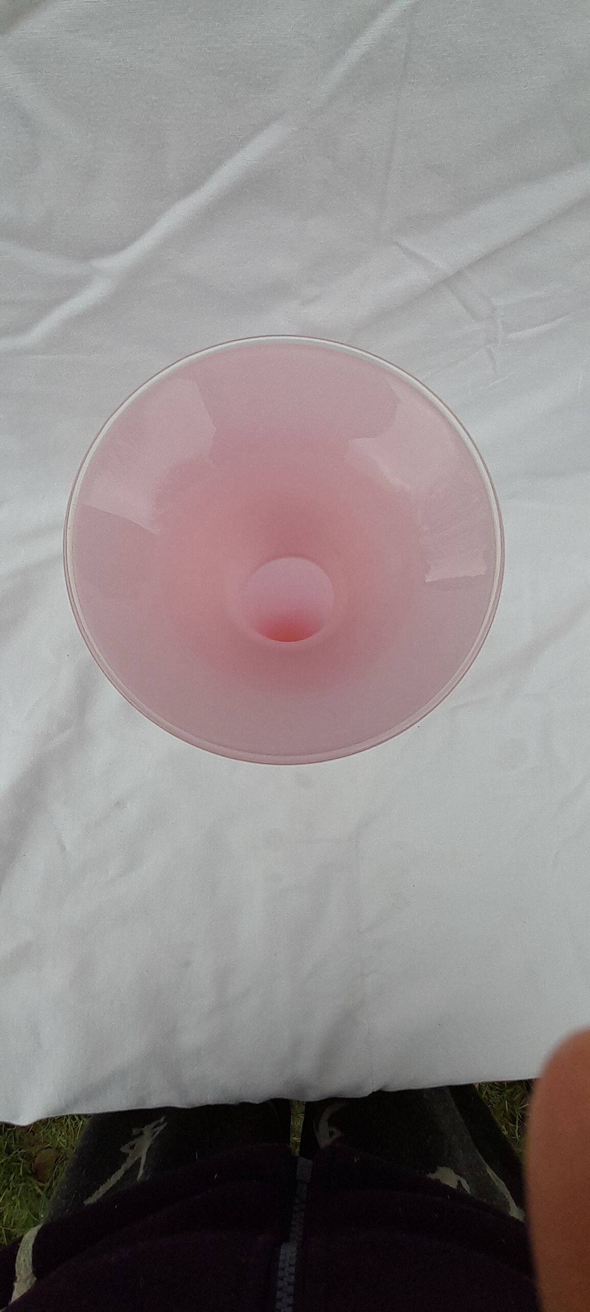 Vase in pink opaline H 24,5 cm