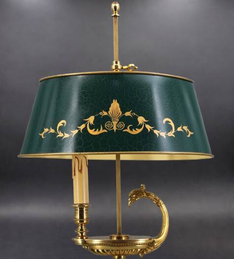 Bronze Gilt Bouillotte Lamp in Directoire Style "Lucien Gau"