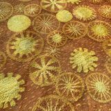 Circular Bergoss rug from the 60s/70s