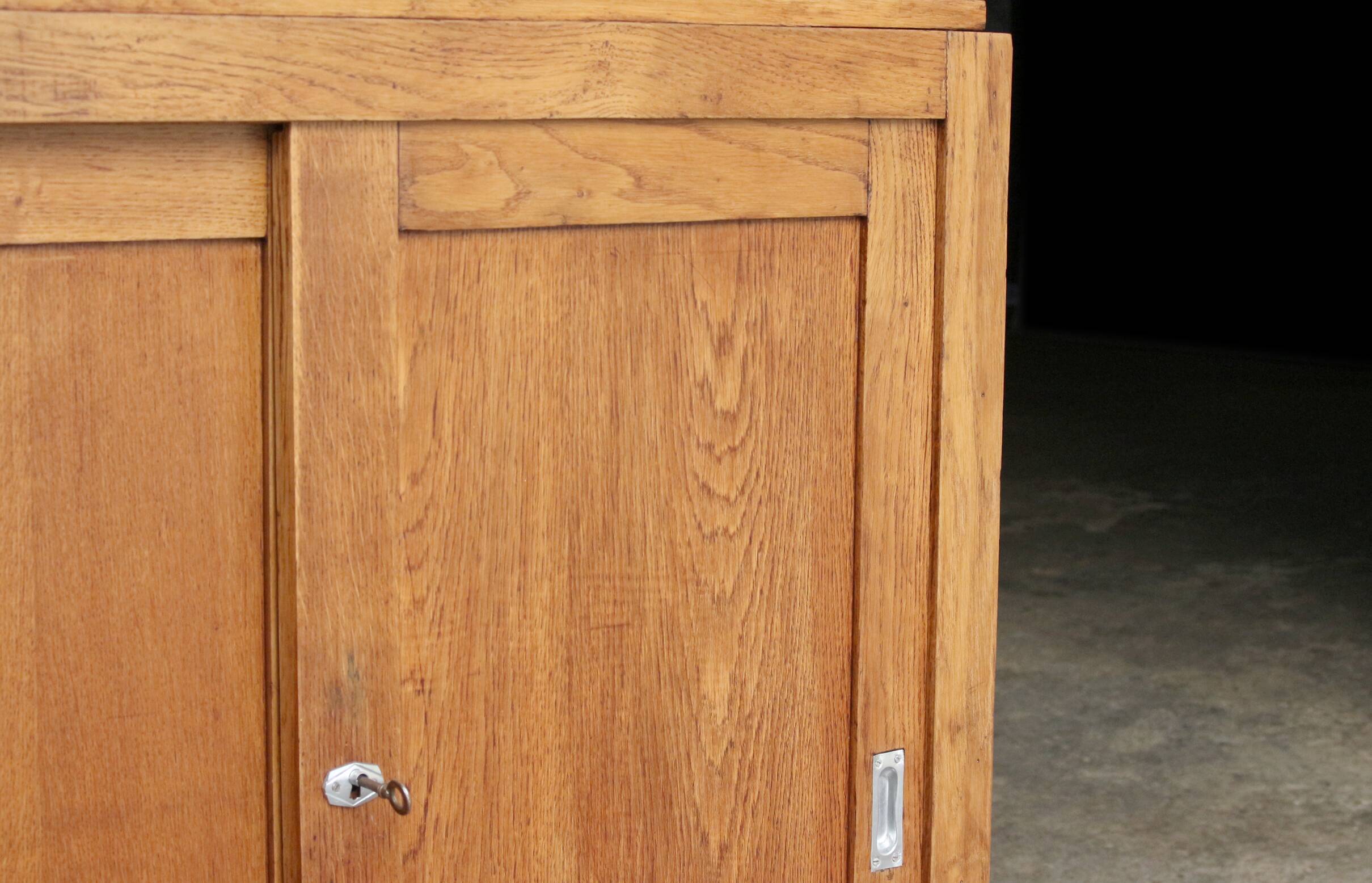 1940s/50s oak administrative furniture module.
