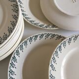 Ivory plates in iron earthenware Choisy in the early 50s