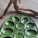 Woven slip egg dish