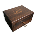 Former box box wood marquetry 19th