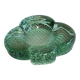 Vintage thick green glass aperitif bowl in the shape of a clover