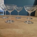 Coupe à champagne cristal verre ciselé