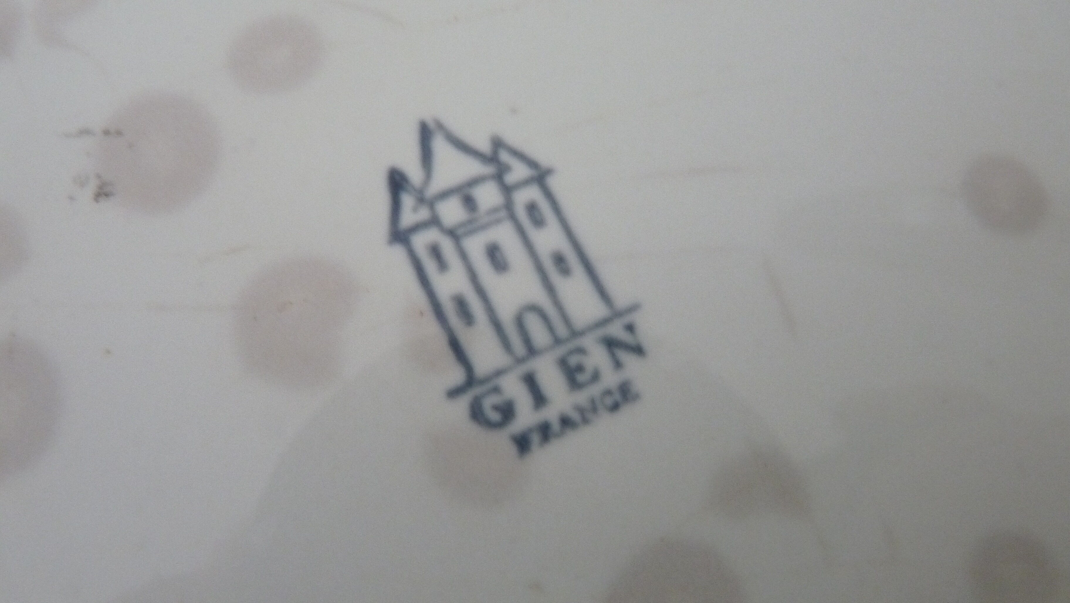 large oval dish in GIEN porcelain