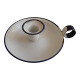 antique candlestick enamelled tin vintage candlestick Sweden