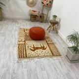 Handcrafted Moroccan Berber carpet 178 x 120 CM