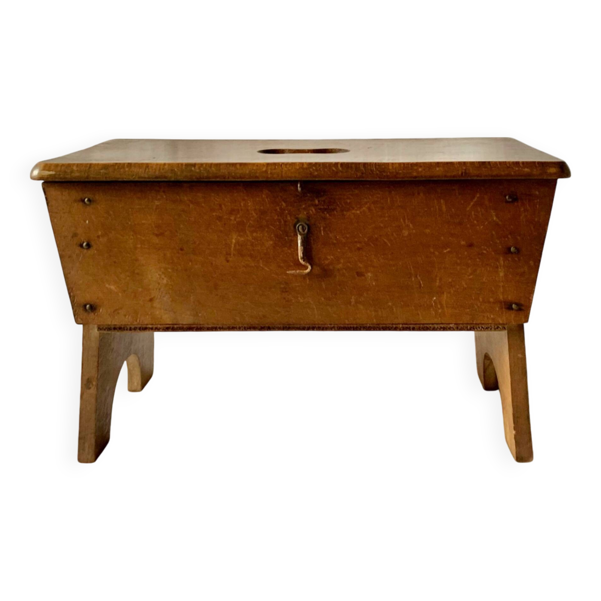 Rustic solid wood footrest