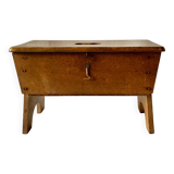 Rustic solid wood footrest