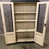 Black patinated vintage library