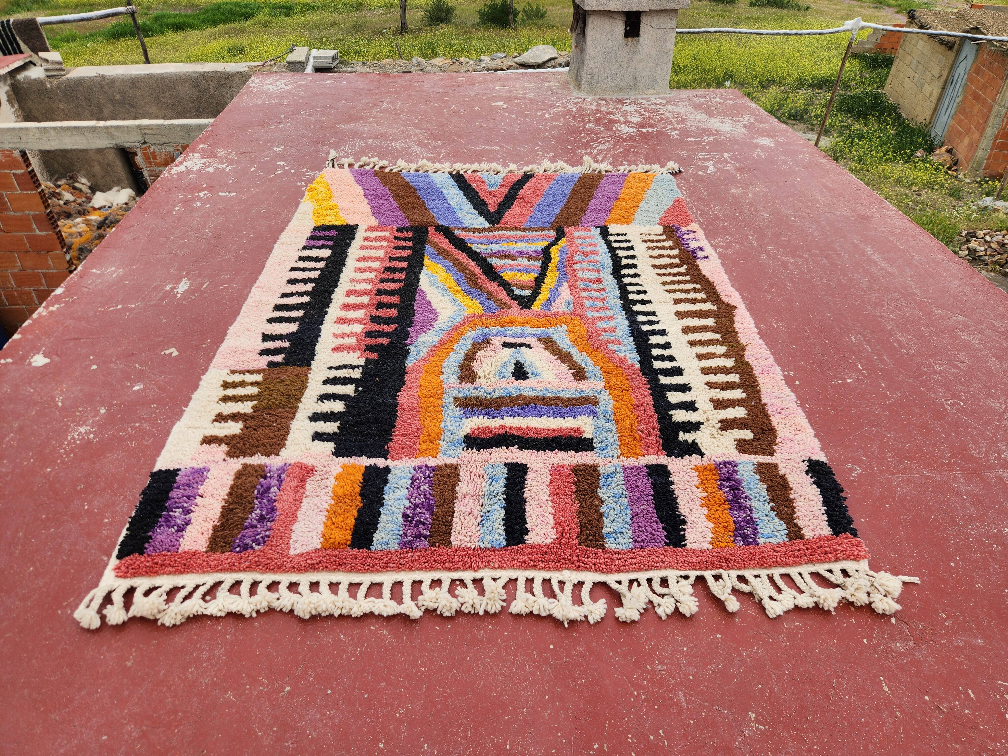 Authentic Beni Ouarain Rug 260x184 cm – Natural Wool