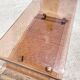 Vintage plexiglass coffee table with wheels 1970