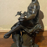 Bronze ancien allégorie des "Arts" sculpture