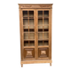 Parisian Art Deco display cabinet from 1950, renovated in raw solid oak, 101cm.