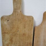 Three vintage solid wood cutting boards