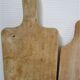 Three vintage solid wood cutting boards