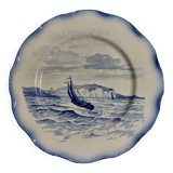 Sarreguemines earthenware plate with Marine decor late 19th century early 20th century